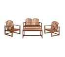 Salon De Jardin 4 PCs Bois D'acacia Solide