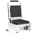 Grill Pour Panini Rainuré Acier Inoxydable 1800 W 31x30,5x20 Cm