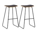 Tabourets De Bar Lot De 2 Noir Similicuir