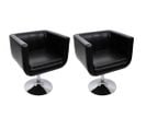 Chaise De Bar 2 PCs Cuir Artificiel Noir