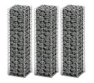 Jeu De Panier De Gabion 3 PCs Fil Galvanisé 25 X 25 X 100 Cm