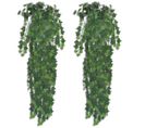 Plantes Artificielles 2 PCs Lierre Vert 90 Cm