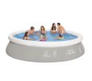 Piscine Ronde Gonflable Gris 450 X 122 Cm