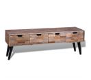 Table Console TV Avec 4 Tiroirs Bois De Teck Recyclé