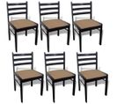 Chaises À Manger Lot De 6 Marron Bois Solide Et Velours