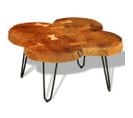 Table Basse 35 Cm 4 Troncs Bois