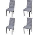 Chaises À Manger Lot De 4 Gris Clair Tissu