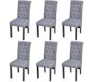 Chaises À Manger Lot De 6 Gris Clair Tissu