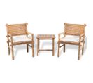 Mobilier De Bistro 3 PCs Avec Coussins Bambou