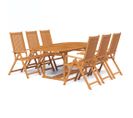 Mobilier À Dîner D'extérieur 7 PCs En Bois D'acacia Solide