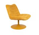 Bubba - Fauteuil Lounge En Velours Jaune