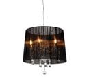 Lustre Chrome Avec Noir 50 Cm 5 Lumières - Ann-kathrin