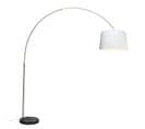 Arc Lampe Abat-jour Tissu Acier Blanc 45 Cm - Xxl