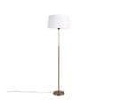 Lampadaire En Bronze Avec Abat-jour En Lin Blanc 45 Cm Réglable - Parte