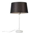 Lampe De Table Blanc Avec Abat-jour Noir 35 Cm Réglable - Parte