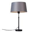 Lampe De Table Noir Avec Abat-jour Gris 35 Cm Réglable - Parte