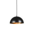 Suspension Industrielle Noire Avec Or 35 Cm - Magna Eco