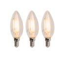 Lot De 3 Lampes Bougie LED E14 Dimmables B35 5w 380lm 2700k