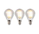 Ensemble De 3 Lampes à Bille à Filament LED Réglables E14 5w 470lm 2700k