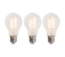 Lot De 3 Lampes à Incandescence LED E27 à Intensité Variable A60 5w 470lm 2700k