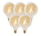 Lot De 5 Lampes LED Dimmables E27 G125 Or 5w 450 Lm 2200k