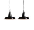 Lot De 2 Suspensions Industrielles Noires - Warrior