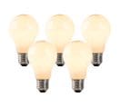 Lot De 5 Lampes à Incandescence LED E27 Verre Opale 3w 250 Lm 2200k