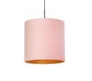 Suspension Avec Abat-jour En Velours Rose Avec Doré 40 Cm - Combi