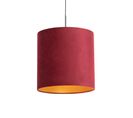 Suspension Avec Abat-jour En Velours Rouge Et Or 40 Cm - Combi