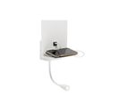 Applique Moderne Blanche Avec Usb Et Bras Flexible - Flero