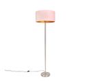 Lampadaire Acier Avec Abat-jour Rose 50 Cm - Simplo