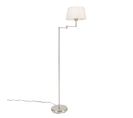 Lampadaire Classique En Acier Avec Abat-jour Blanc Réglable - Ladas