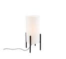 Lampe De Table Design Abat-jour En Lin Noir Blanc - Rich