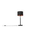 Lampe De Table Moderne Abat-jour En Tissu Noir Avec Or - Vt 1