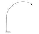 Lampe à Arc En Acier Avec Base En Marbre Blanc Réglable - Xxl