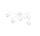 Plafonnier Moderne Blanc 5 Lumières Orientable - Jeana