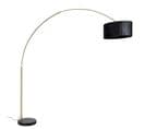 Lampe Arc En Laiton Avec Abat-jour En Tissu Noir Noir 50 Cm - Xxl