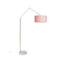 Lampadaire Moderne Doré / Abat-jour Velours Rose 50 Cm - Editeur