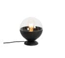 Lampe De Table Rétro Noire Avec Verre Clair - Eclipse