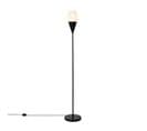 Lampadaire Moderne Noir Avec Verre Opale - Drop