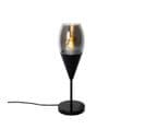 Lampe De Table Moderne Noire Avec Verre Fumé - Drop