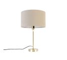 Lampe à Poser Dorée Orientable Avec Abat-jour Marron Clair 35 Cm - Parte