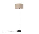 Lampadaire Noir Orientable Avec Abat-jour Marron Clair 50 Cm - Parte