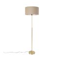 Lampadaire Orientable Doré Avec Abat-jour Marron Clair 50 Cm - Parte