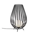 Lampadaire Design Noir Avec Opale 70 Cm - Angela