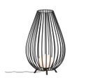 Lampadaire Design Noir Avec Opale 110 Cm - Angela