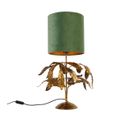 Lampe De Table Vintage Or Antique Avec Abat-jour Vert - Tilleul