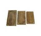 Plateaux Décoratifs - 46x26x3 - Naturel - Bois De Manguier - Lot De 3