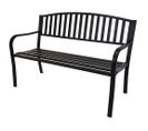 Banc De Jardin Métal 127x50x85 Cm Noir