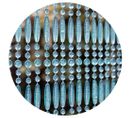 Rideau De Porte En Perles Bleues Et Transparentes Frejus 100x230 Cm
